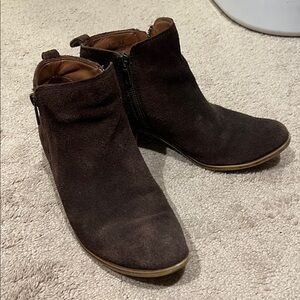 Lucky Brand Dark Brown Ankle Booties